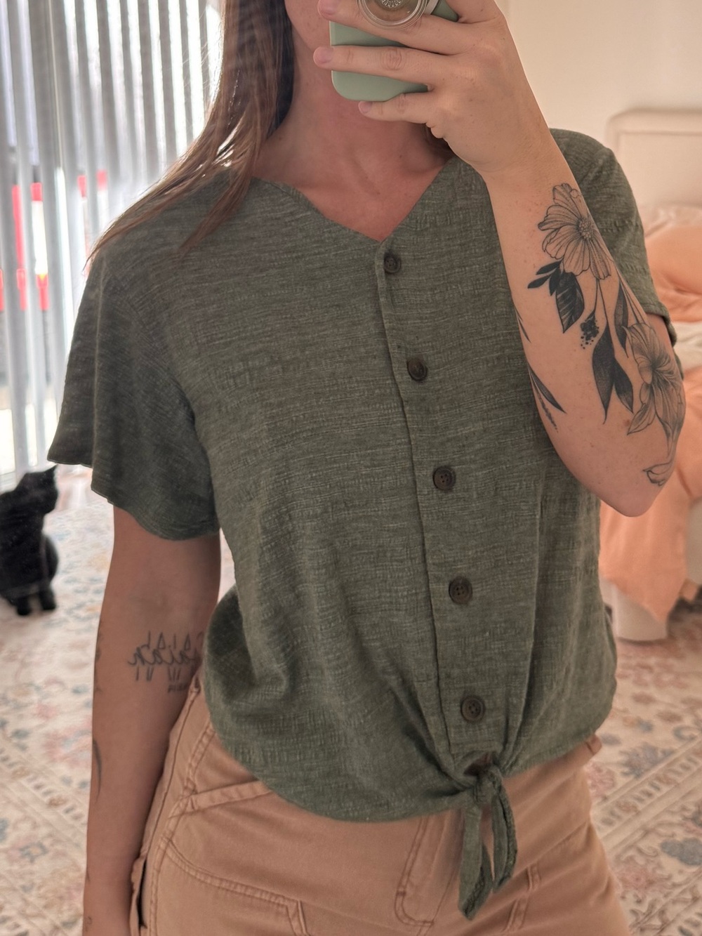 Vintage Weatherproofo Heather Gray Ribbed Knit Top